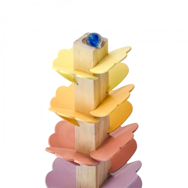 Circuit à billes en bois Arc-en-ciel Montessori WOOPIE GREEN