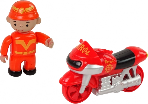 Motorcycle with Firefighter Figure