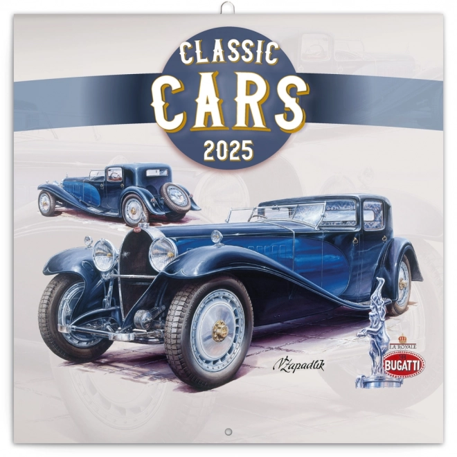 NOTIQUE Notitiekalender Classic Cars – Václav Zapadlik, 2025, 30 x 30 cm