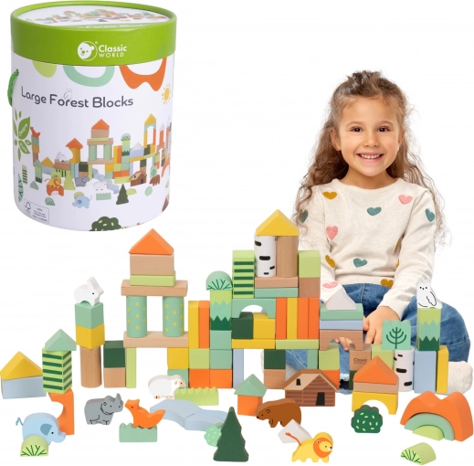 Creatieve houten blokken Boswereld van Classic World