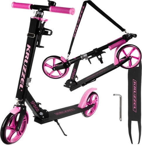 Trottinette de ville pliable pour enfants avec grandes roues (200 mm) – rose
