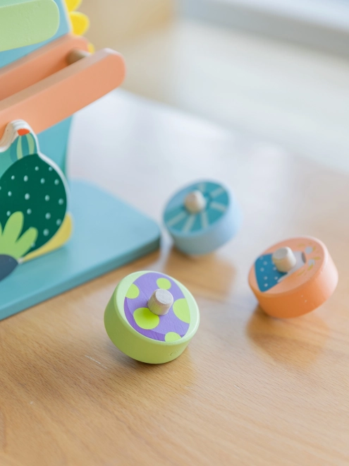 Klassieke houten dinosaurusbaan