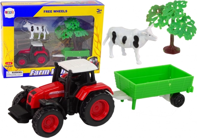 Children's Set Tractor with Trailer and Farm Animals