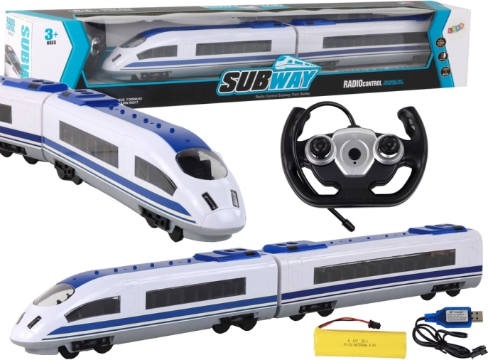 Train télécommandé 65 cm Lumières R/C Blanc