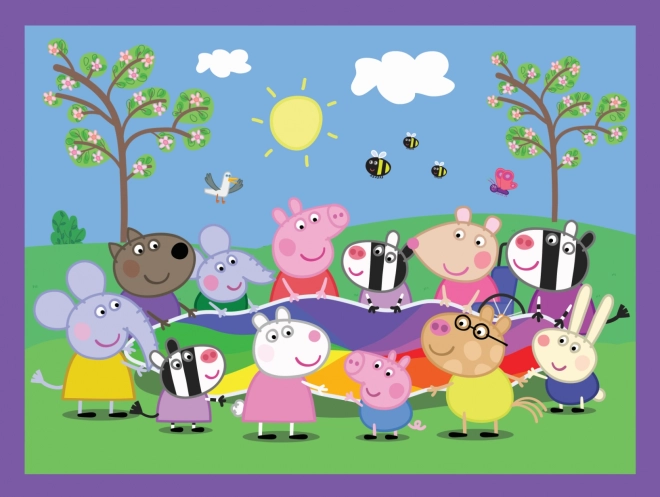 TREFL Set 3 in 1 Gelukkige momenten met Peppa het varkentje (2x puzzel + memory)