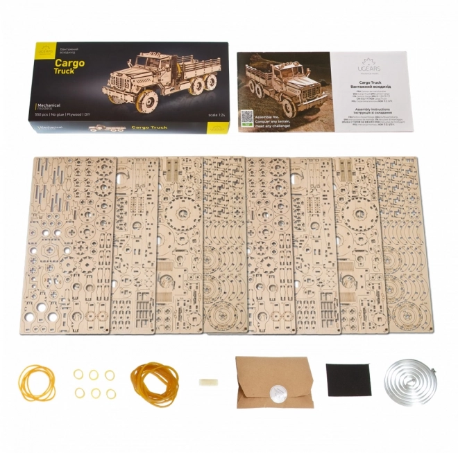 Ugears 3D houten mechanische puzzel Vrachtwagen CARGO