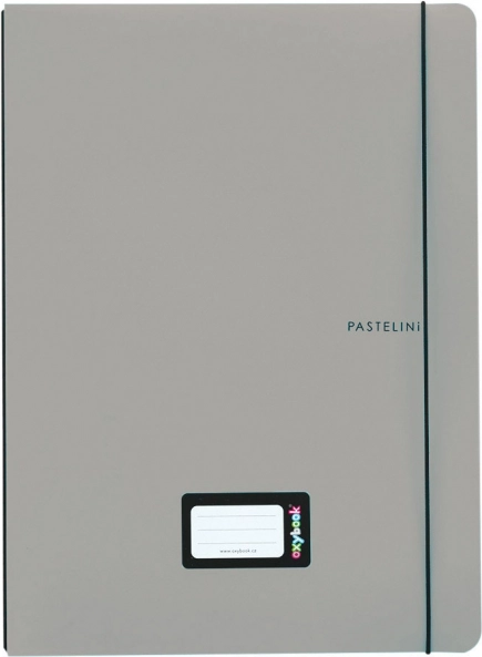 Schrift OXYBOOK PASTELINI A4, 40 vellen, grijs, met PP omslag
