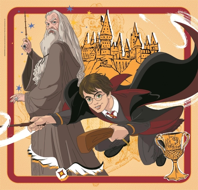 Puzzel Vierkant: Harry Potter, 3x48 stukjes