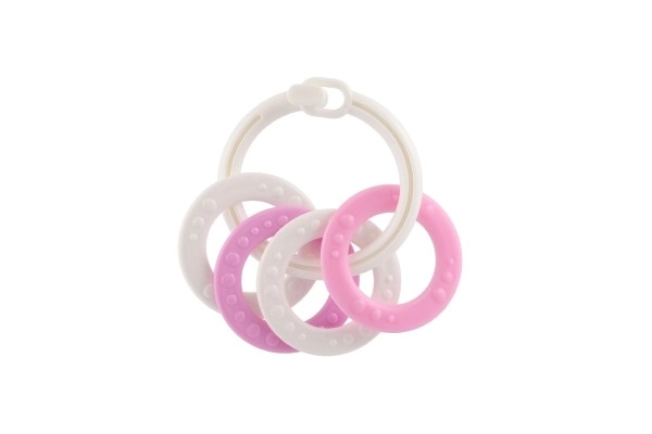 Bijtset met kleurrijke kunststof ringen