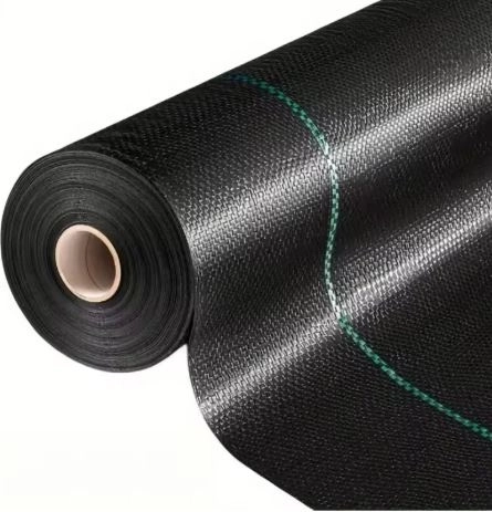zwarte agrotkanina 1,1x100m UV 135g tegen onkruid + ankers