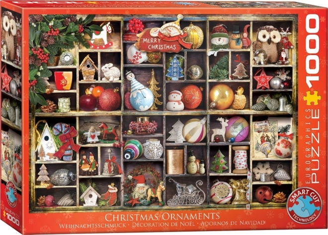 Eurographics puzzel Kerstversieringen 1000 stukjes