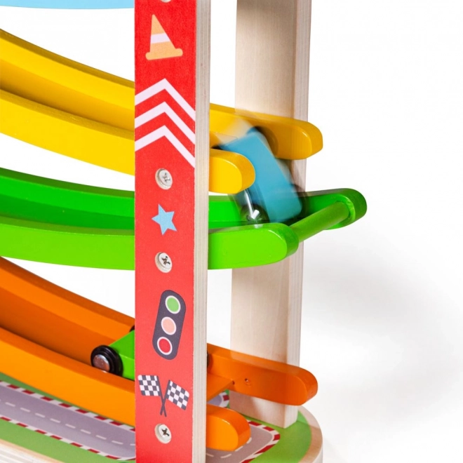 Holz-Rennbahn für Autos von Bigjigs Toys
