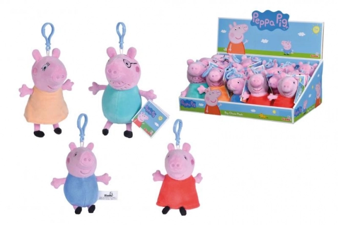 Peppa Pig pluchen hanger voor rugzak, 4 soorten