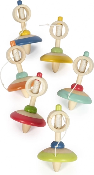 Houten tol met touw Small Foot