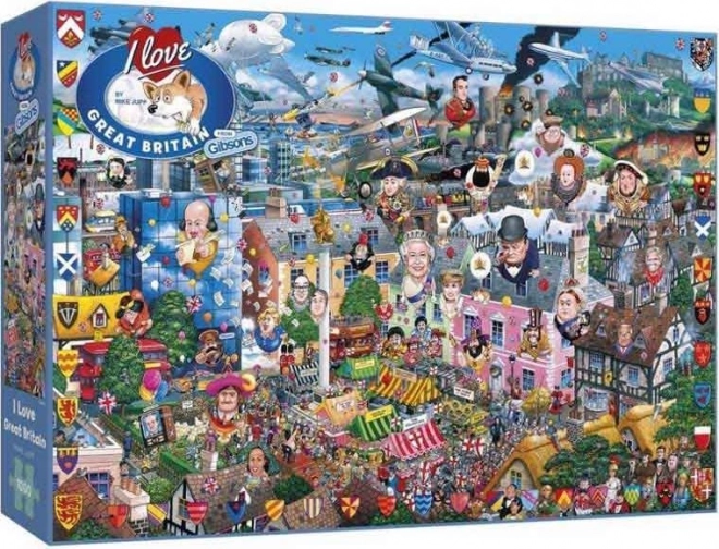 GIBSONS Puzzel Ik Hou Van Engeland 1000 Stukjes