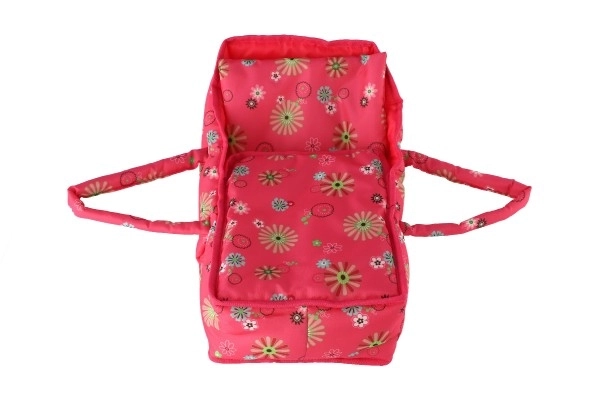 Stoffen draagwieg voor poppen Pink Floral 21x40x18 cm