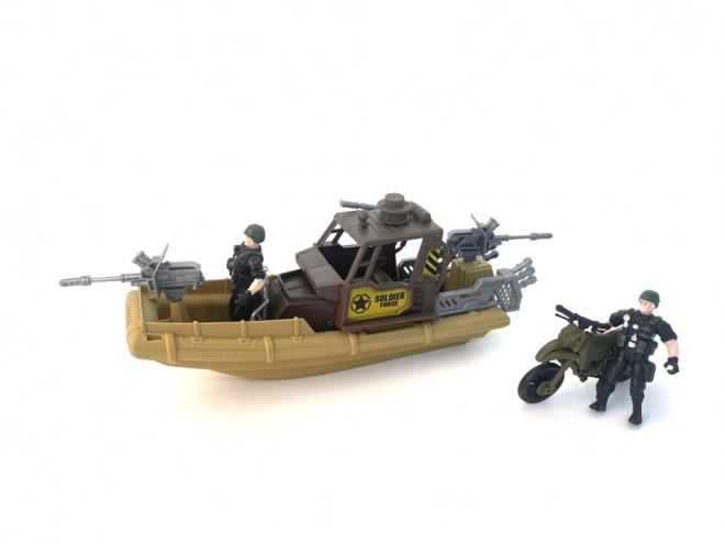 Military Play Set Boat Patrol