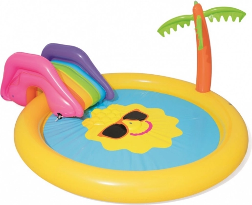 Bestway aire de jeu aquatique gonflable pour enfants avec toboggan 237 × 201 × 104 cm
