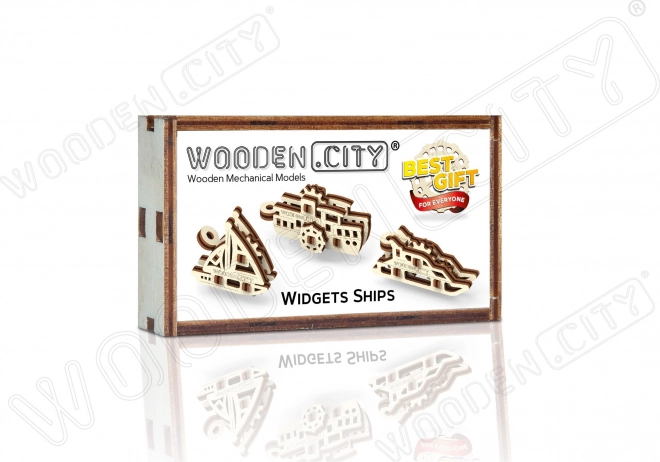 Houten 3D-puzzel mini scheepsset