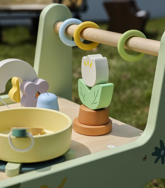Cuisine en bois et trotteur Classic World 2-en-1