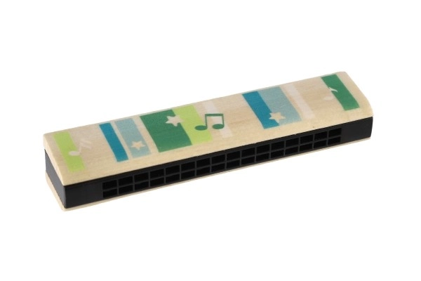 Colorful Wooden Harmonica for Kids
