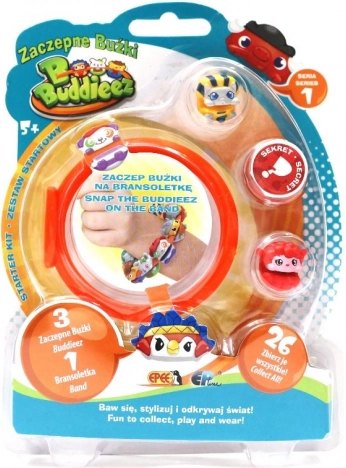 Bbuddieez Zaczepne Buźaki coffret de démarrage – 3 figurines et bracelet