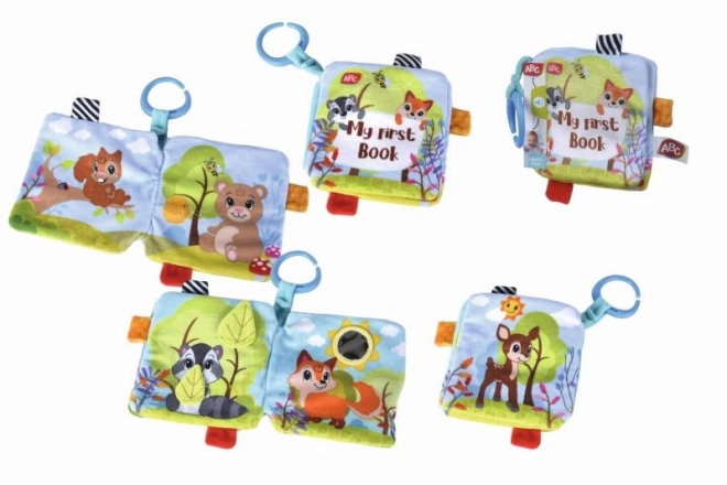 Pluchen boekje met bosdieren - 17 cm