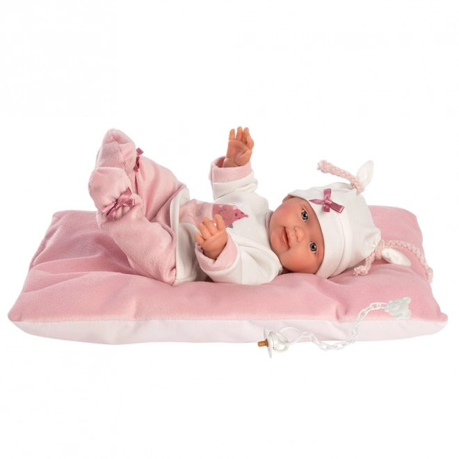 Llorens 26312 NOUVEAU-NÉ FILLE - poupée réaliste bébé avec corps en vinyle complet - 26 cm