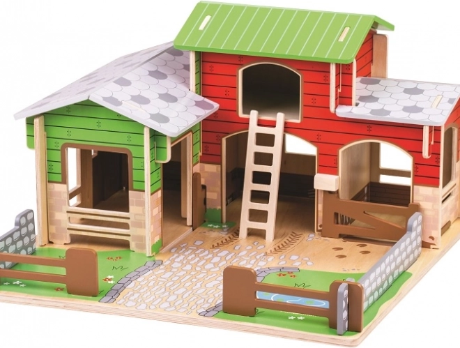 COBBLESTONE Wooden Farm Bigjigs Toys
