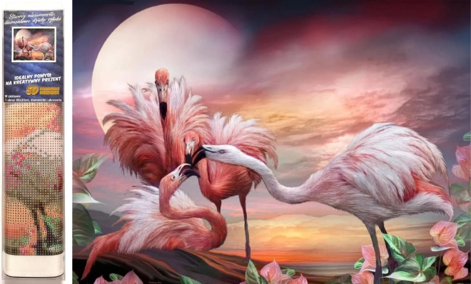Norimpex Diamantmalerei Rosa Flamingos 30x40 cm