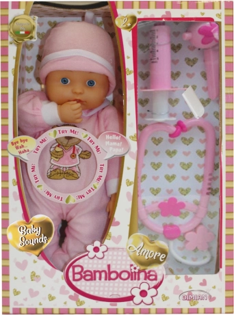 Baby Bambolina Amore 33 cm met doktersset
