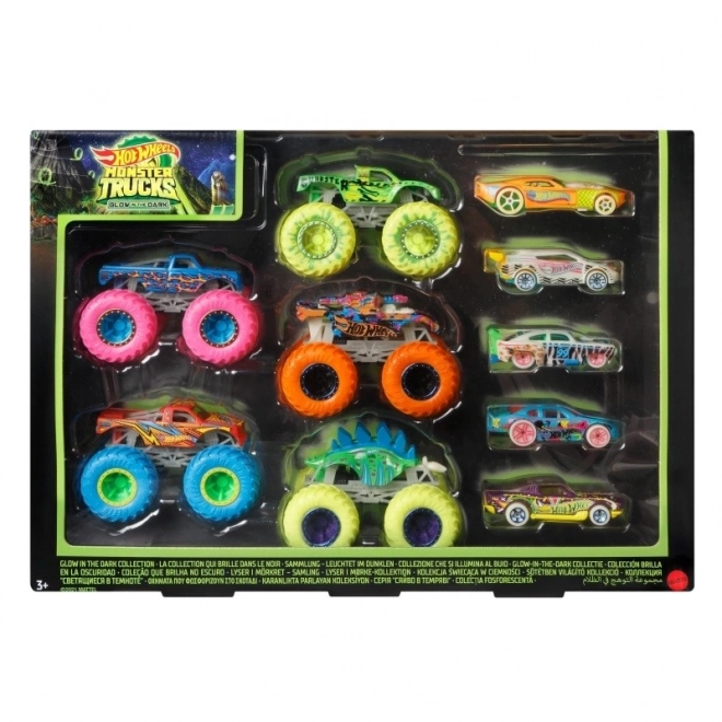 Glowing Hot Wheels Monster Trucks Set