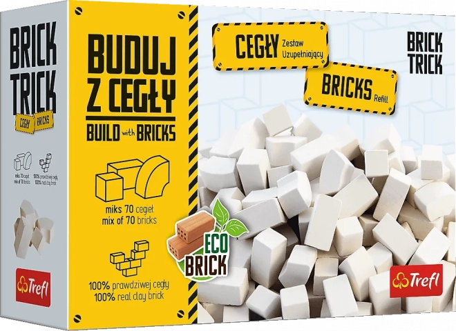 Trefl Brick Trick pack of white bricks, mix 70 pcs