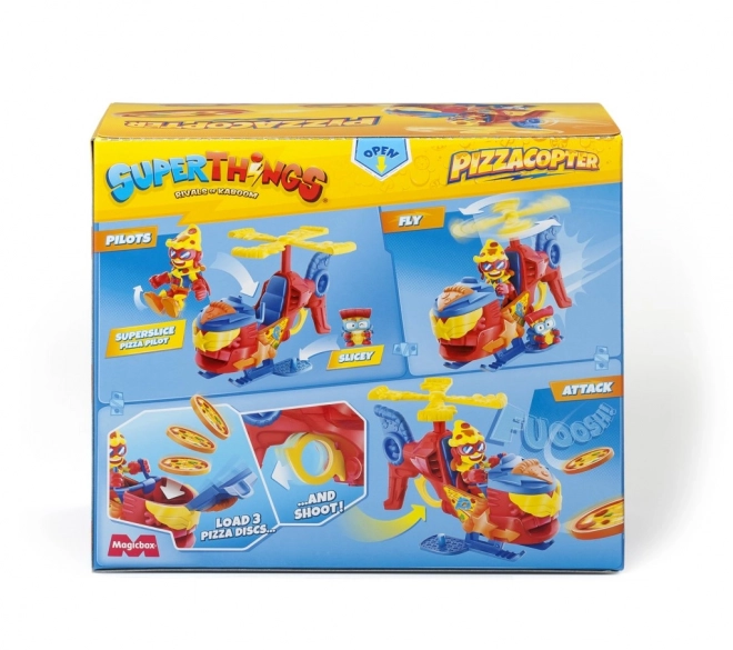 SuperThings Pizzacopter mit Scheibenwerfer