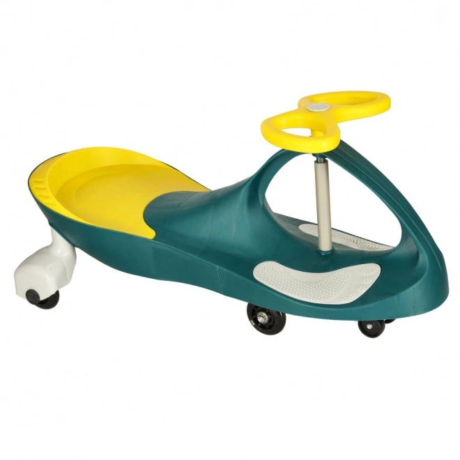 Kindergravitatievoertuig met LED-wielen – Groen-geel