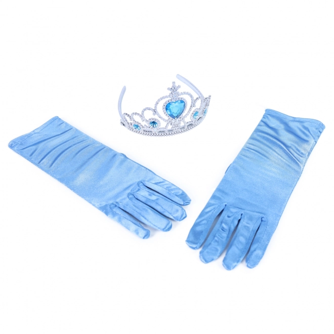 Set prinsessenhandschoenen met kroon