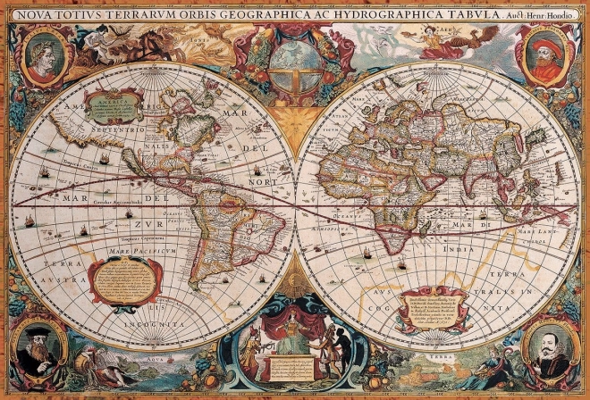 Puzzel antieke wereldkaart 2000 stukjes EUROGRAPHICS