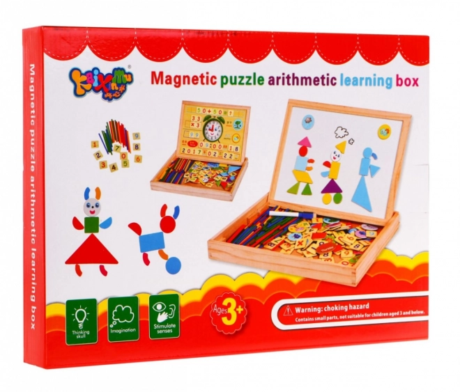 Houten magnetisch bord voor kinderen 3+ Educatieve set + accessoires