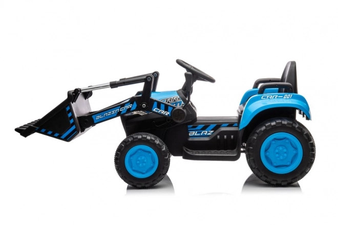 Elektrische kindertractor met bak blauw