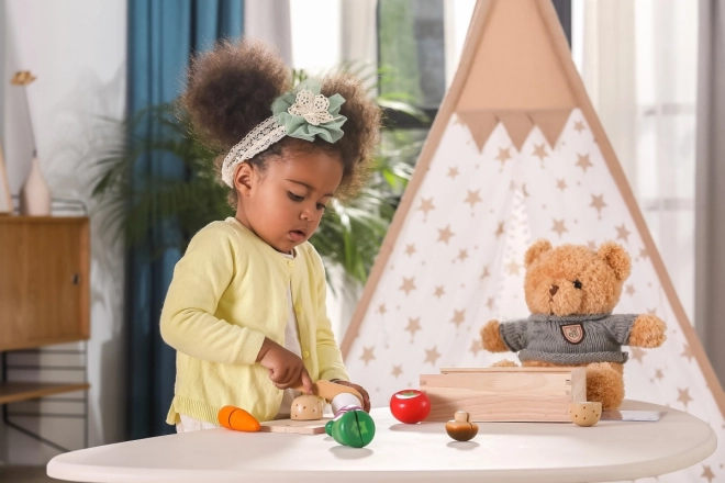 Wooden Cutting Set - Vegetables for Children