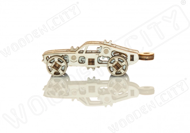 Houten 3D puzzel mini set sportauto's