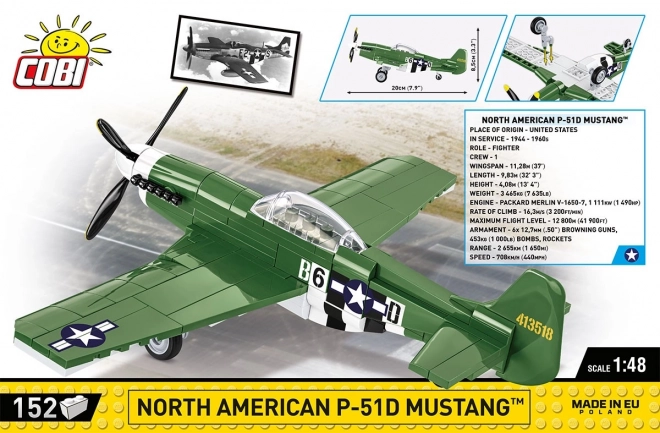 Bausatz Flugzeug P-51D Mustang COBI