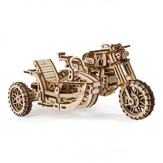 Ugears 3D-puzzel Motorfiets met zijspan 380 stuks