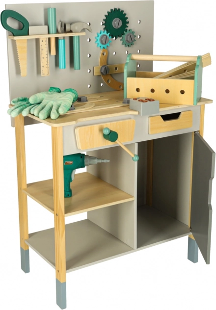 Lulilo Fikso houten workshop set kleine doe-het-zelver met gereedschap