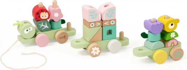 Puzzle train en bois Chenille de Classic World