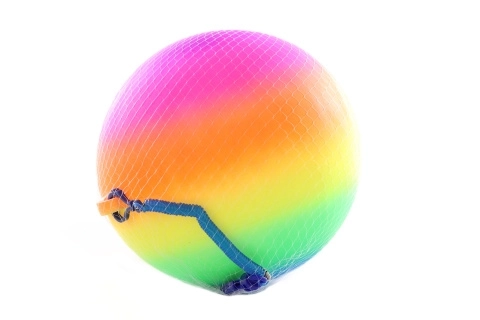 Regenboogbal met karabijnhaak 20 cm
