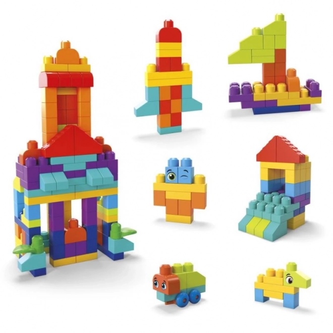 Mega Blocks Echt Grote Zak Met Blokken - Blauw (150 Delen)