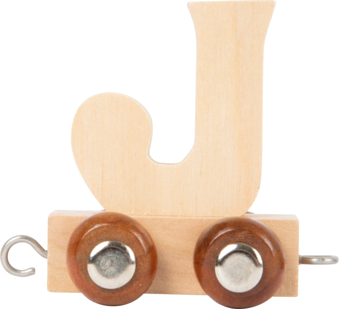 Houten wagon met letter J voor treinbaan SMALL FOOT