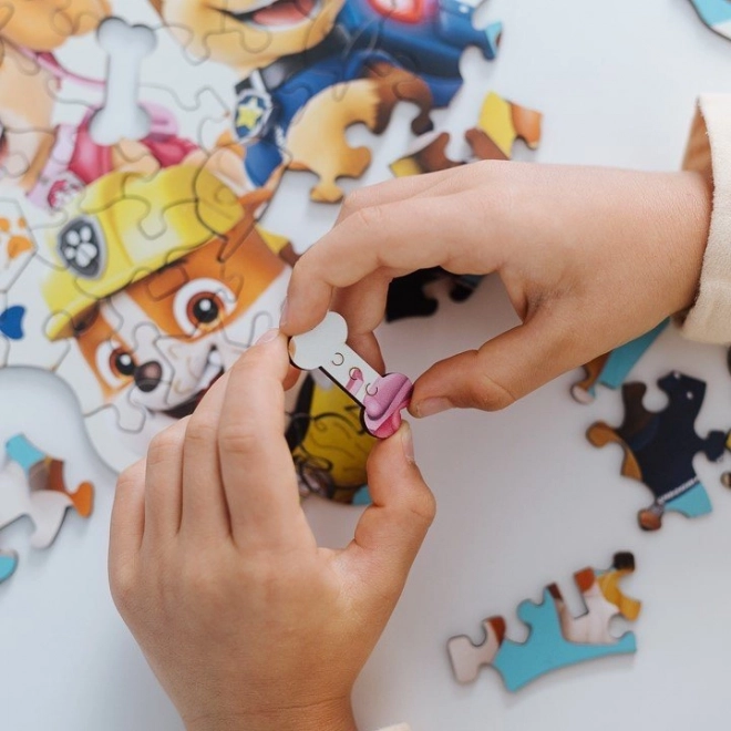 Houten tweezijdige puzzel Paw Patrol 50 stukjes