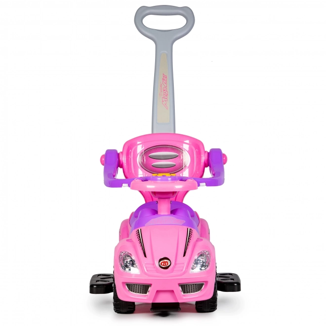 ECOTOYS Loopwagen met geluiden en stuurstang Auto roze